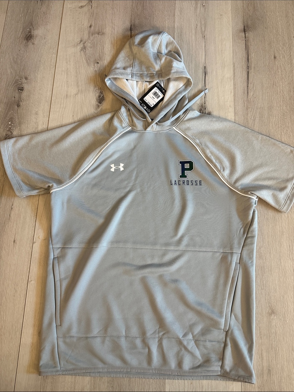 Under Armour Command Warm-Up Short-Sleeve Hoodie Grey Medium NWT